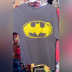 Batman Kids Tee - Black with Yellow Logo
